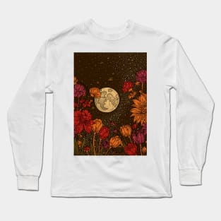 Floral Moon Universe Long Sleeve T-Shirt